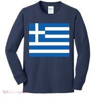 Flag of Greece Kids Long Sleeve Shirt thumb 0