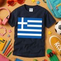 Flag of Greece Kids T-Shirt thumb 3
