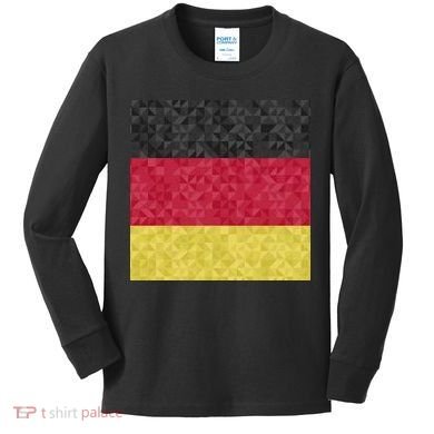 Flag Of Germany Kids Long Sleeve Shirt
