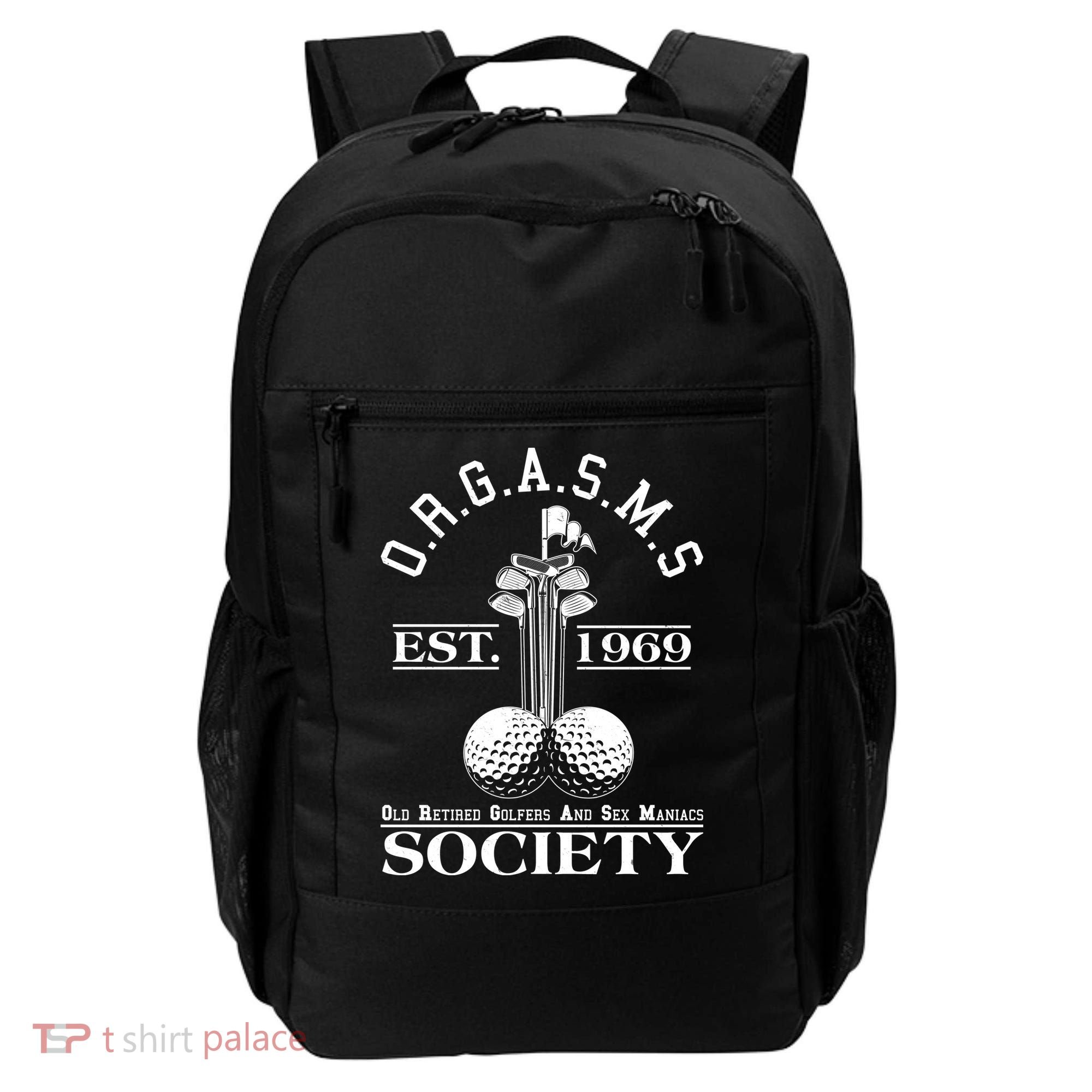Funny ORGASMS Golf Society Est 1969 Backpack