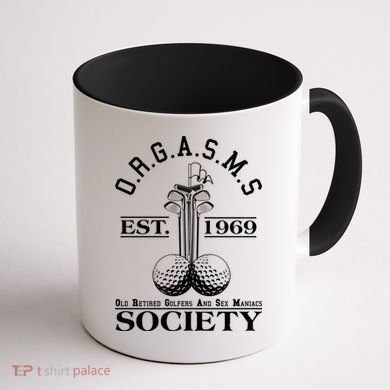 Funny ORGASMS Golf Society Est 1969 Coffee Mug back