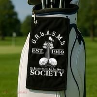 Funny ORGASMS Golf Society Est 1969 Golf Towel thumb 2