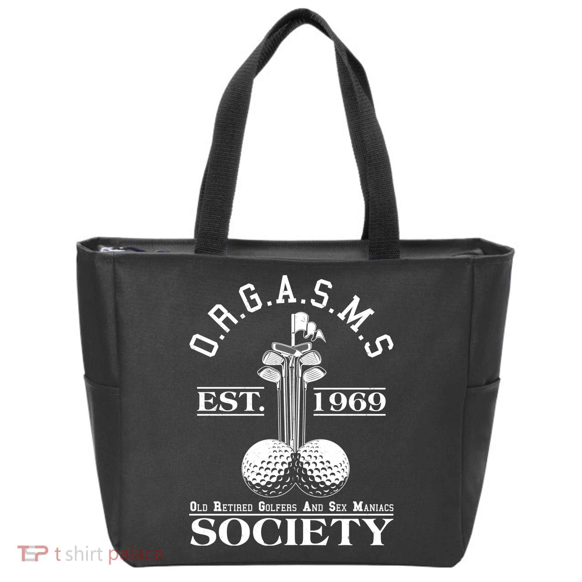 Funny ORGASMS Golf Society Est 1969 Tote Bag
