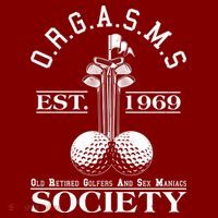 Funny ORGASMS Golf Society Est 1969 Mousepad thumb 1