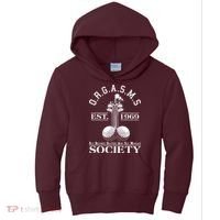Funny ORGASMS Golf Society Est 1969 Kids Hoodie thumb 0
