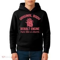 Funny Open Heart Bypass Surgery Recovery Get Well Gift Kids Hoodie thumb 4