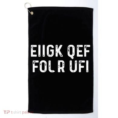 Fuck Off Hidden Message Funny Golf Towel