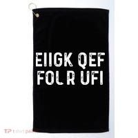 Fuck Off Hidden Message Funny Golf Towel thumb 0