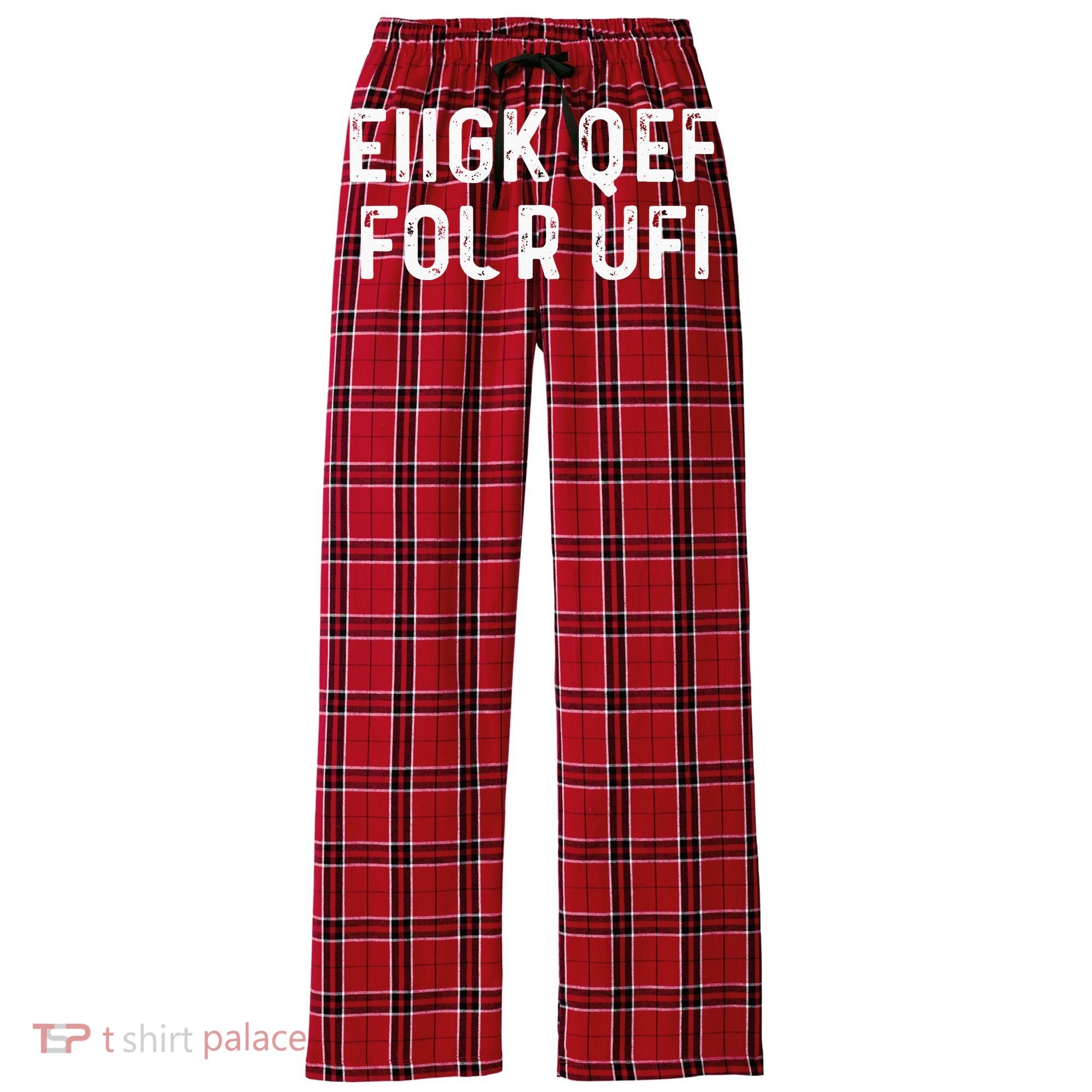 Fuck Off Hidden Message Funny Women's Flannel Plaid Pajama Pants