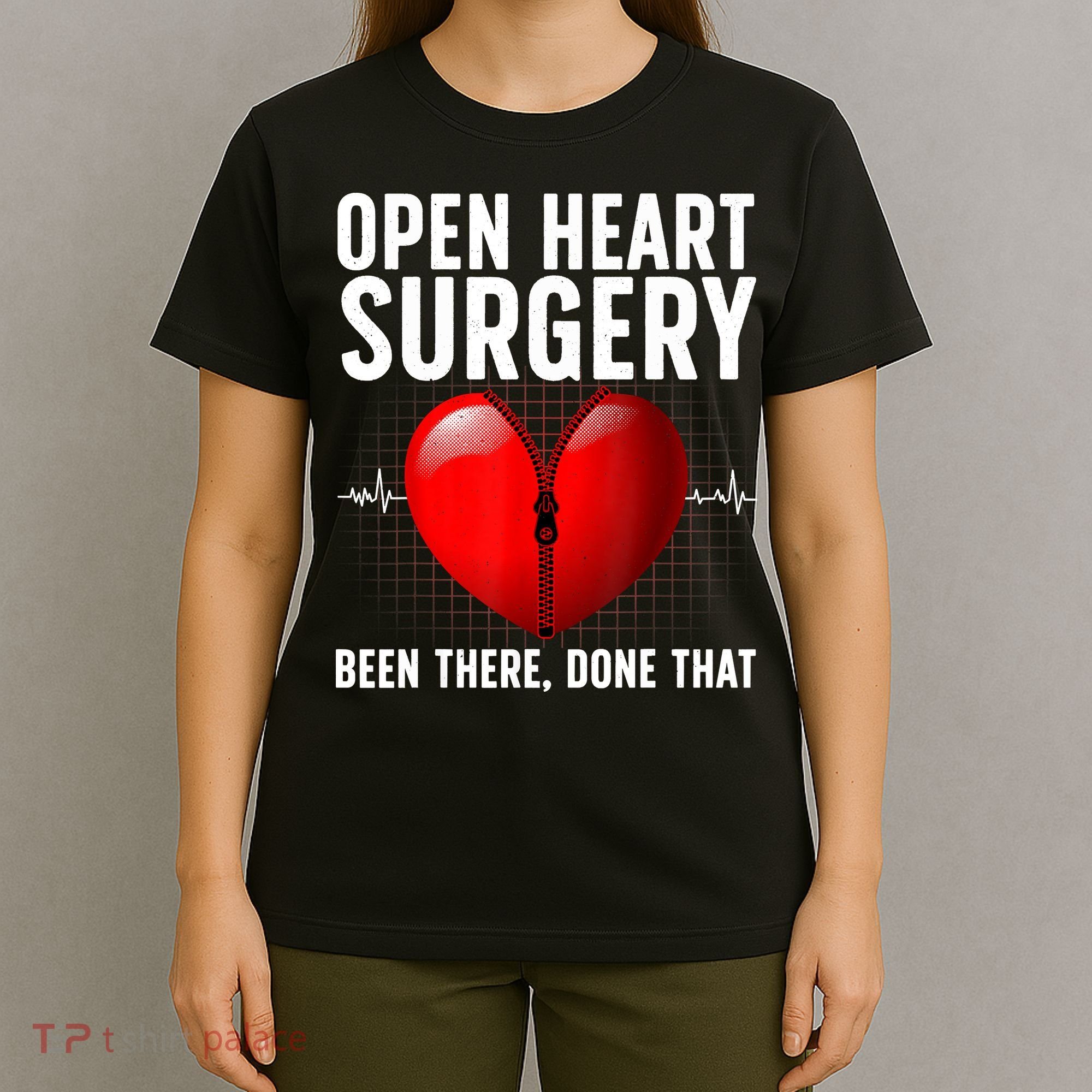 Funny Open Heart Surgery Art For Men Women CHD Surgery Lover T-Shirt