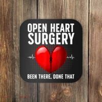 Funny Open Heart Surgery Art For Men Women CHD Surgery Lover Coaster thumb 0