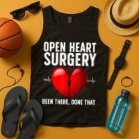 Funny Open Heart Surgery Art For Men Women CHD Surgery Lover Tank Top thumb 4