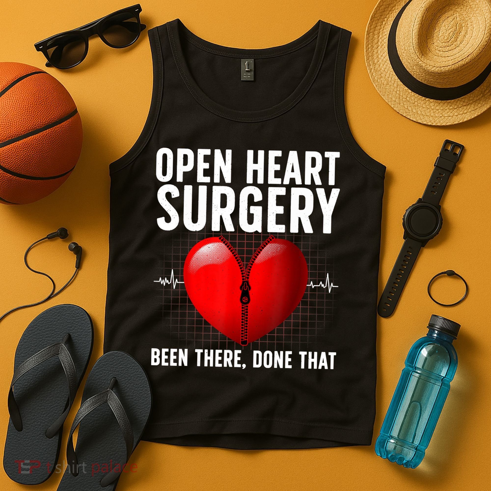 Funny Open Heart Surgery Art For Men Women CHD Surgery Lover Tank Top