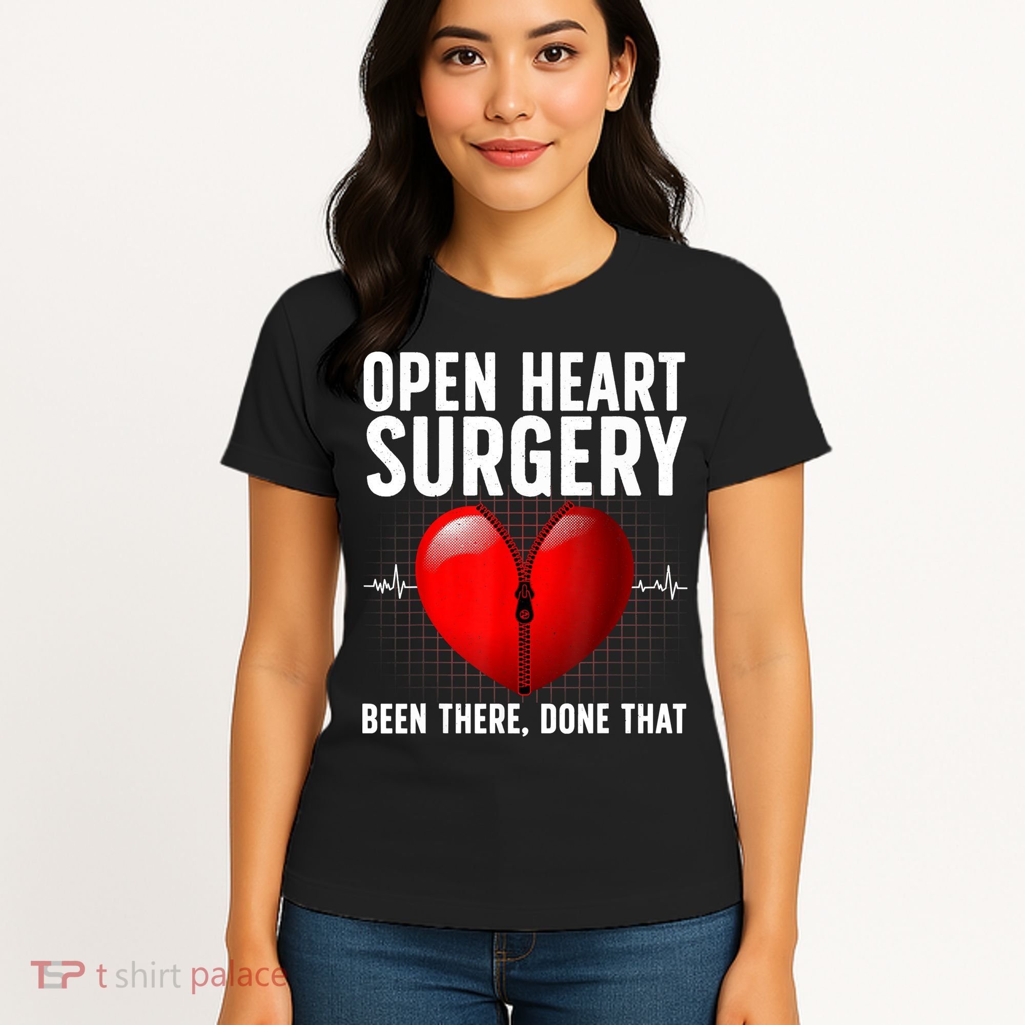 Funny Open Heart Surgery Art For Men Women CHD Surgery Lover Women's T-Shirt
