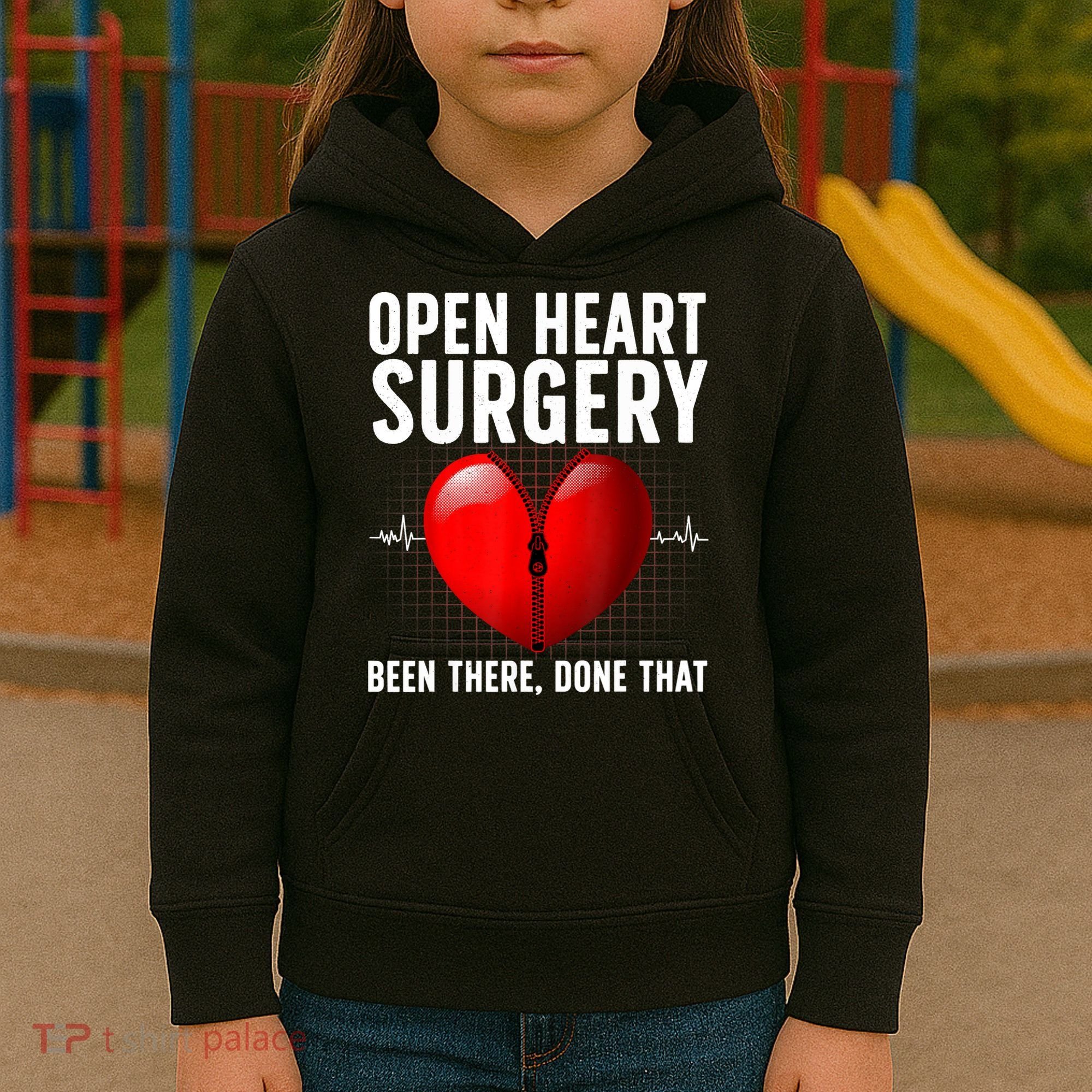 Funny Open Heart Surgery Art For Men Women CHD Surgery Lover Kids Hoodie