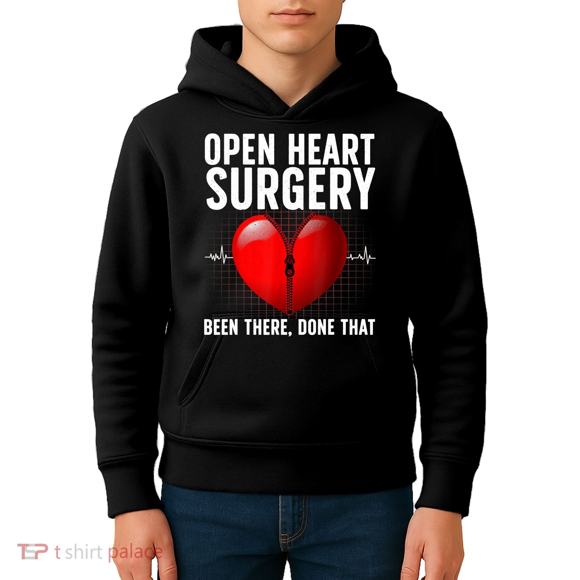 Funny Open Heart Surgery Art For Men Women CHD Surgery Lover Kids Hoodie