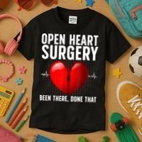 Funny Open Heart Surgery Art For Men Women CHD Surgery Lover Kids T-Shirt thumb 3