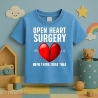 Funny Open Heart Surgery Art For Men Women CHD Surgery Lover Toddler T-Shirt thumb 3