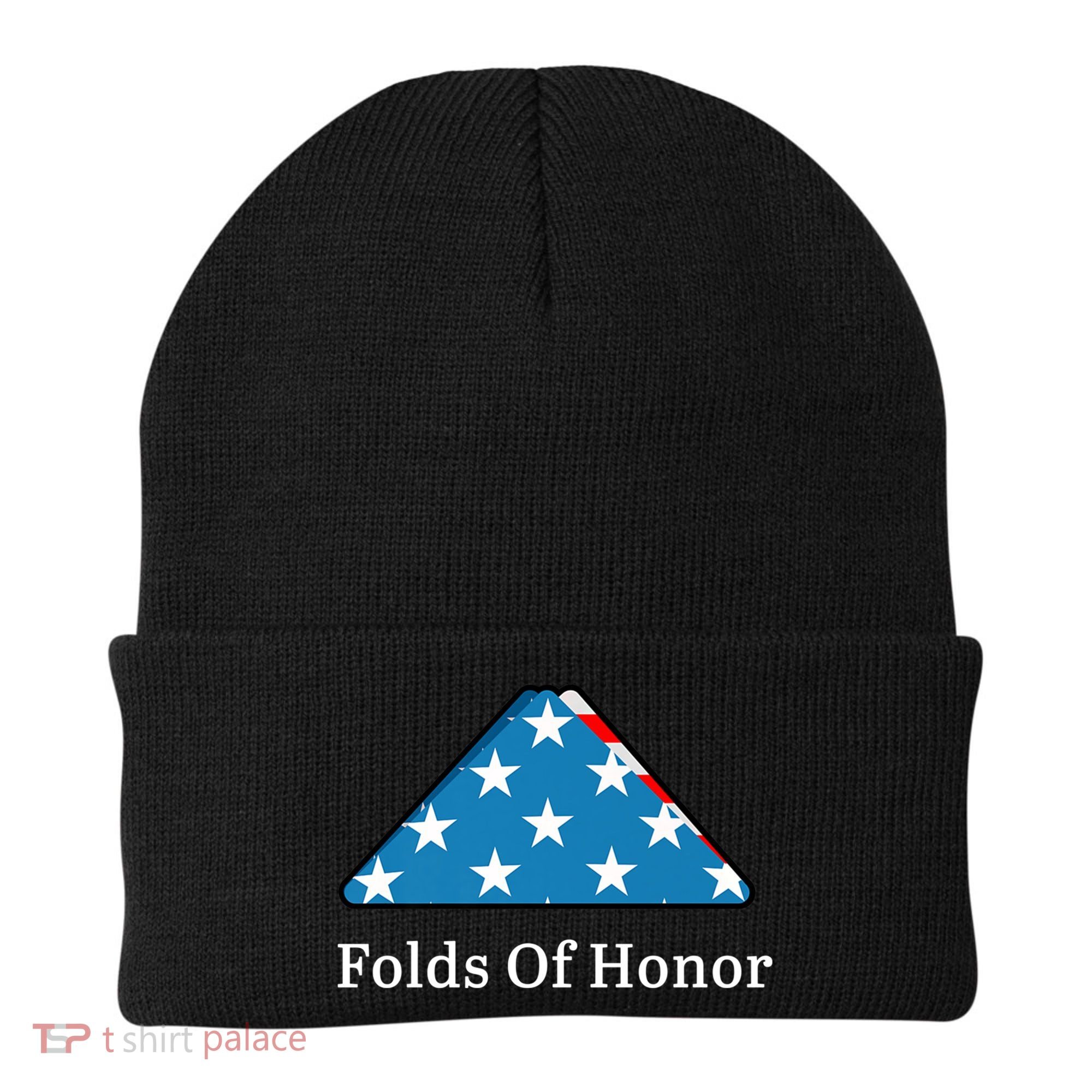 Folds Of Honor Fallen Military First Responders Patriotic Gift Beanie