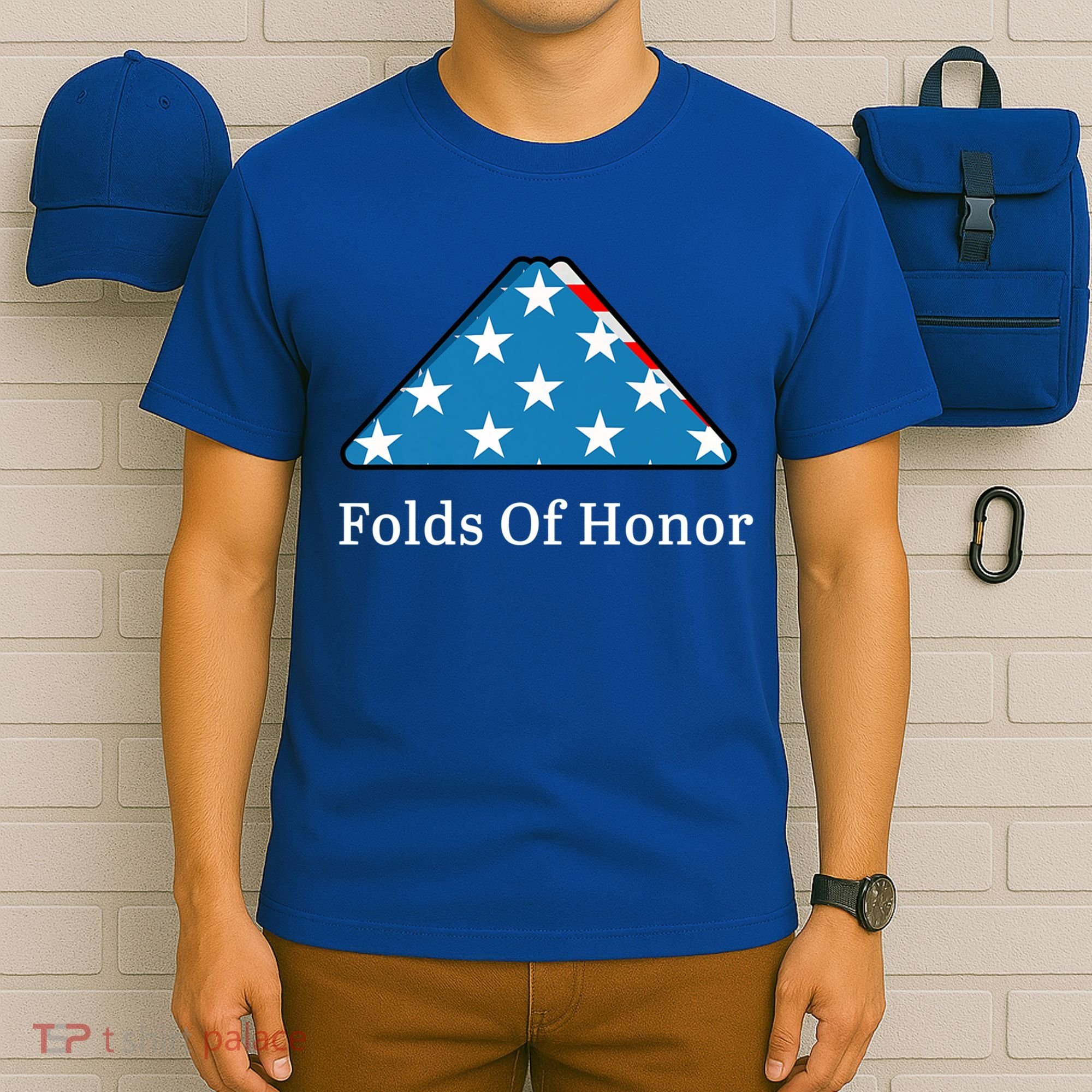 Folds Of Honor Fallen Military First Responders Patriotic Gift T-Shirt