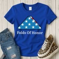 Folds Of Honor Fallen Military First Responders Patriotic Gift Women's T-Shirt thumb 3