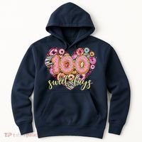 Funny One Hundred 100 Sweet Days Of School Donuts Hoodie thumb 0