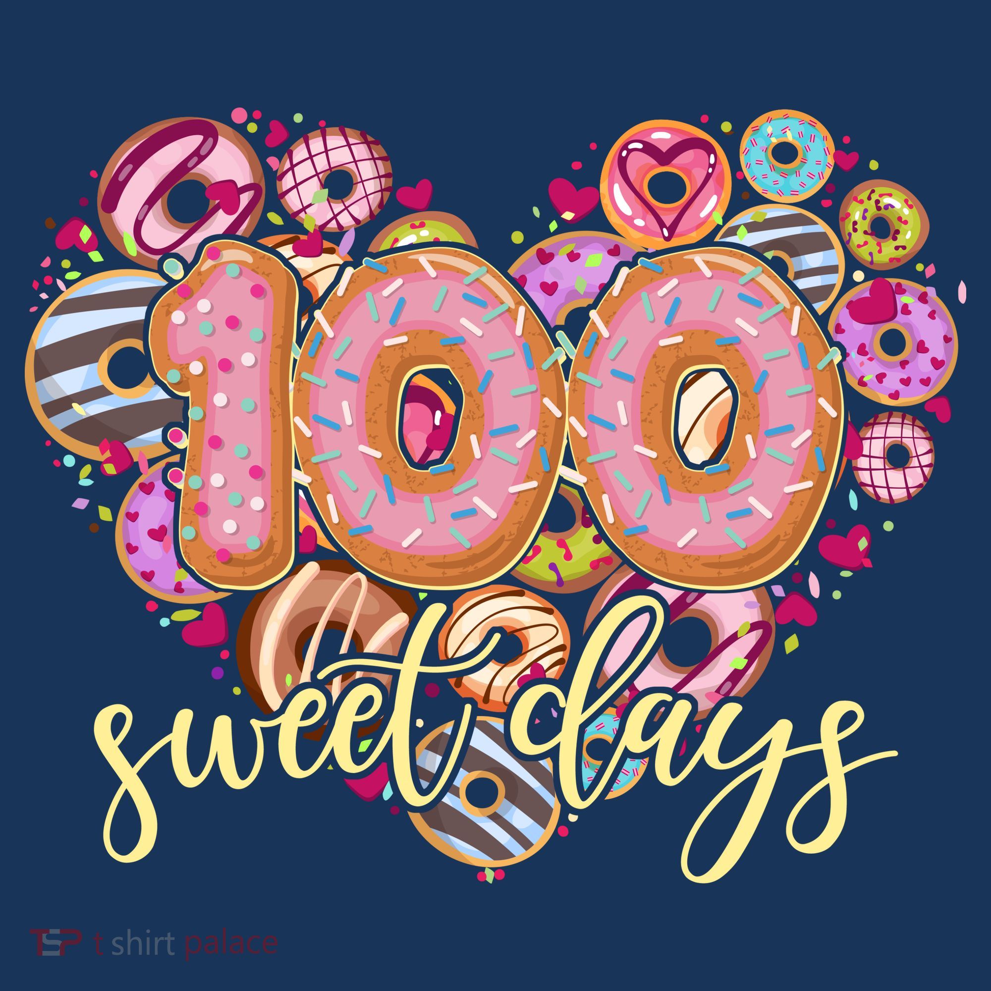 Funny One Hundred 100 Sweet Days Of School Donuts Beanie