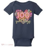 Funny One Hundred 100 Sweet Days Of School Donuts Baby Bodysuit thumb 0