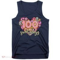 Funny One Hundred 100 Sweet Days Of School Donuts Tank Top thumb 0