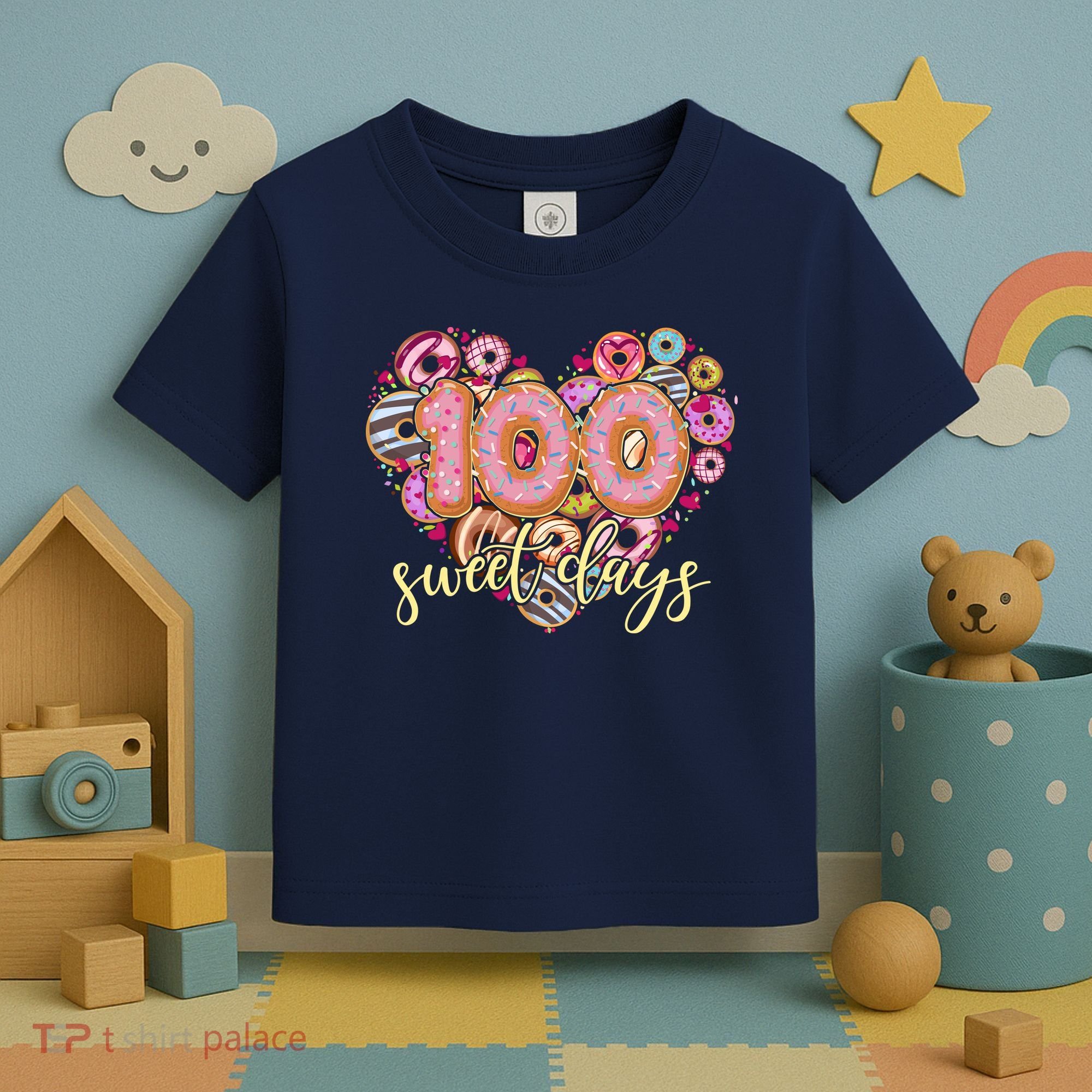 Funny One Hundred 100 Sweet Days Of School Donuts Toddler T-Shirt