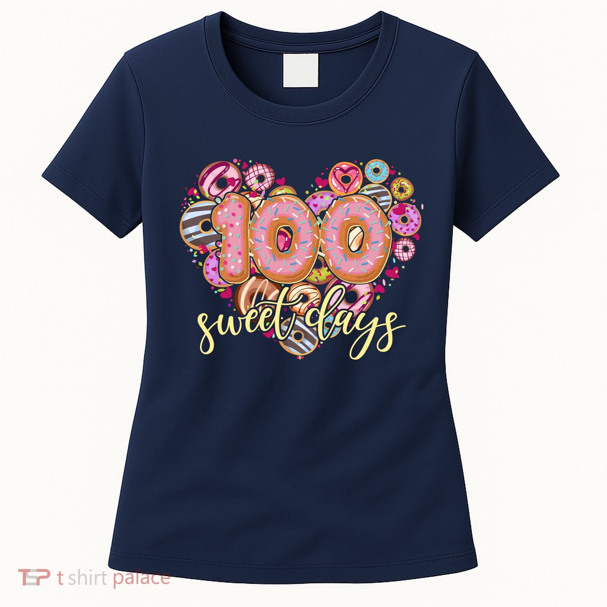 Funny One Hundred 100 Sweet Days Of School Donuts Women's T-Shirt