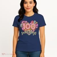 Funny One Hundred 100 Sweet Days Of School Donuts Women's T-Shirt thumb 4