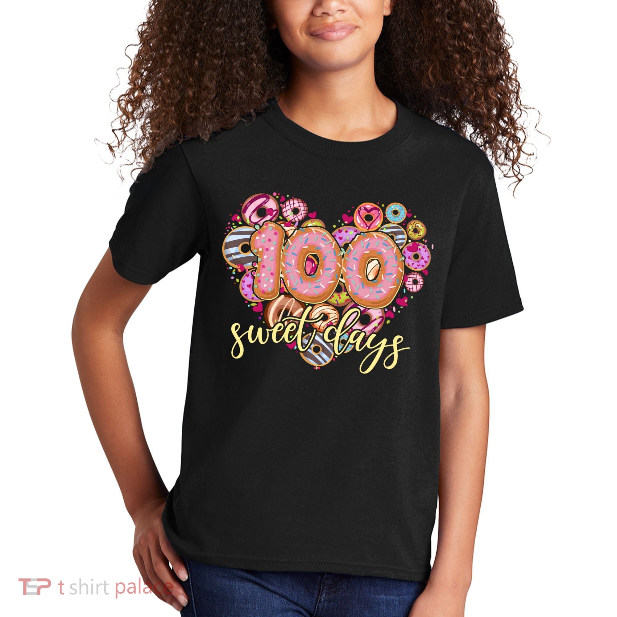 Funny One Hundred 100 Sweet Days Of School Donuts Kids T-Shirt