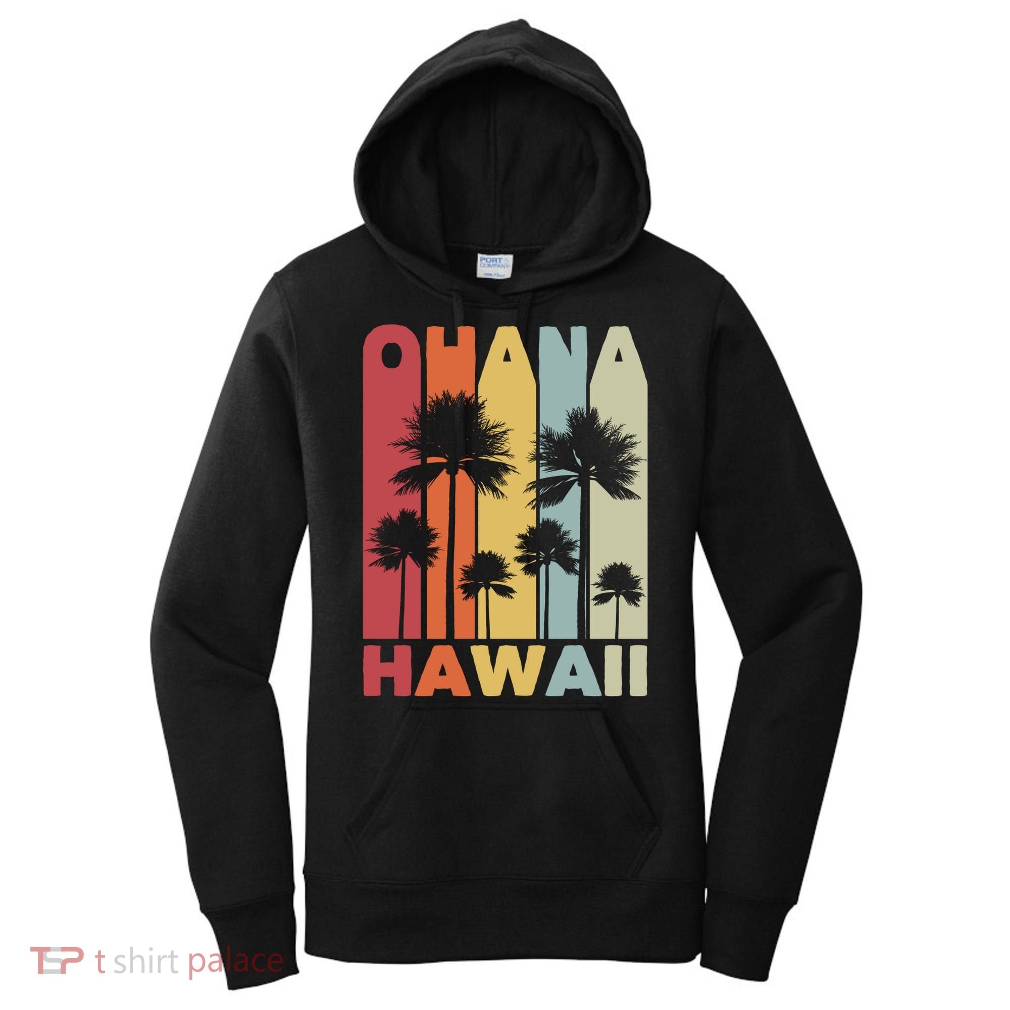 Family Ohana Hawaiian Retro Hawaii Tropical Summer Vacation Gift Women's Hoodie