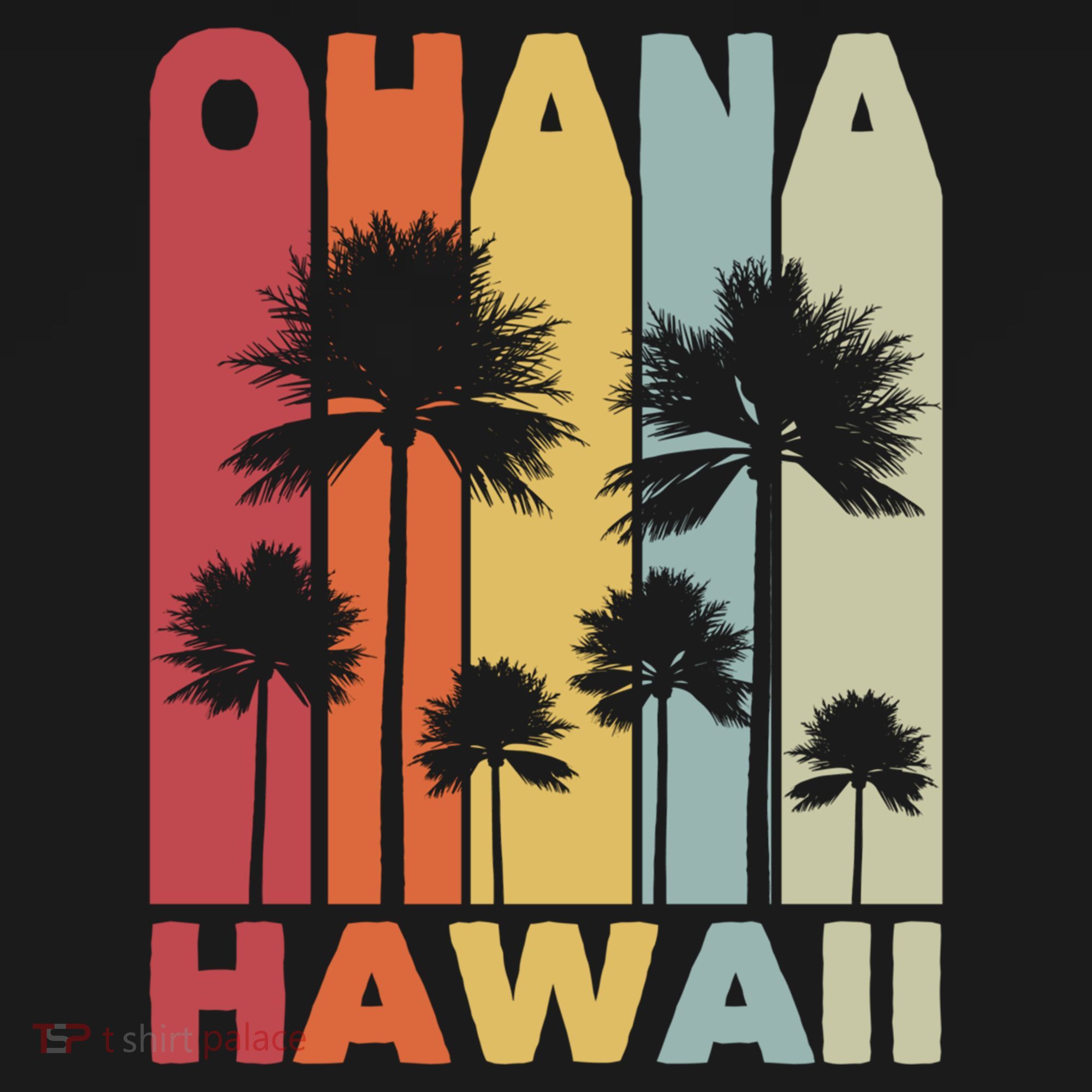 Family Ohana Hawaiian Retro Hawaii Tropical Summer Vacation Gift Ornament