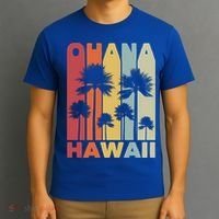 Family Ohana Hawaiian Retro Hawaii Tropical Summer Vacation Gift T-Shirt thumb 3