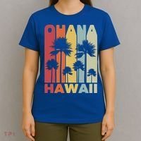 Family Ohana Hawaiian Retro Hawaii Tropical Summer Vacation Gift T-Shirt thumb 4