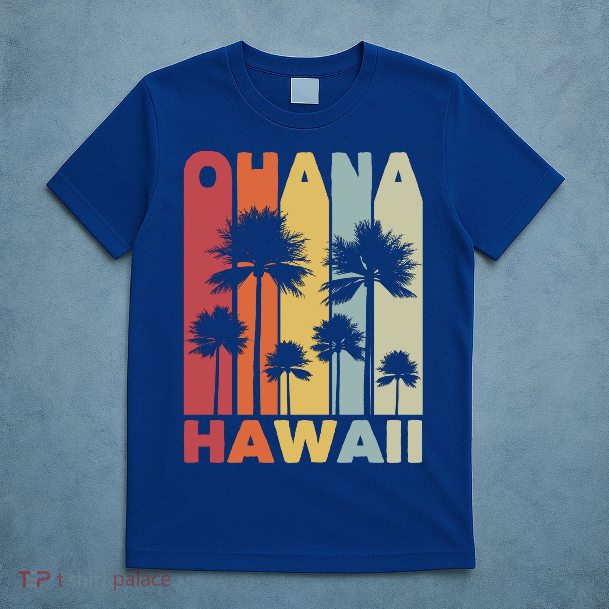 Family Ohana Hawaiian Retro Hawaii Tropical Summer Vacation Gift T-Shirt