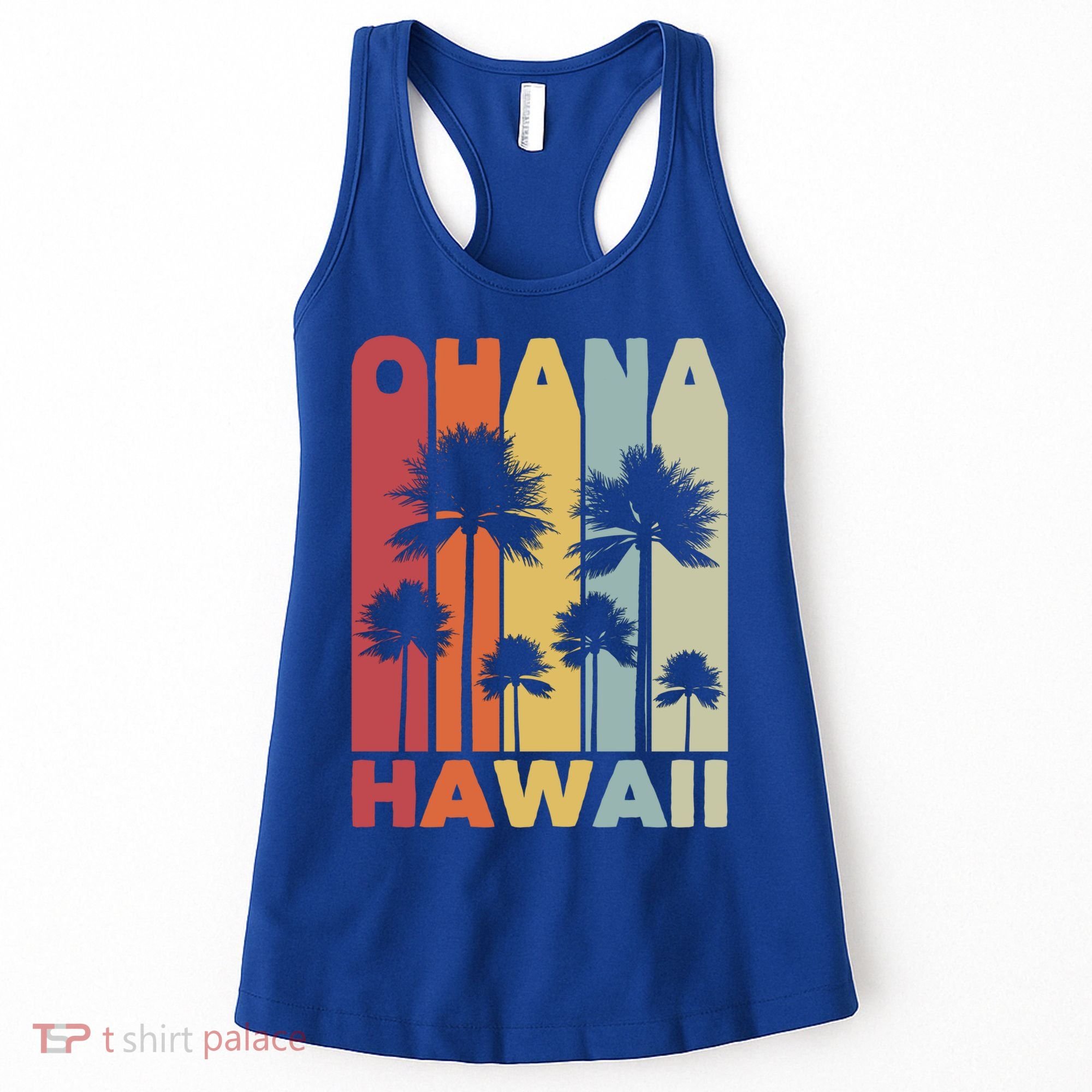 Family Ohana Hawaiian Retro Hawaii Tropical Summer Vacation Gift Women's Tank Top