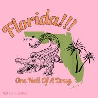 Florida One Hell Of A Drug Funny Summer Beach Coaster thumb 2
