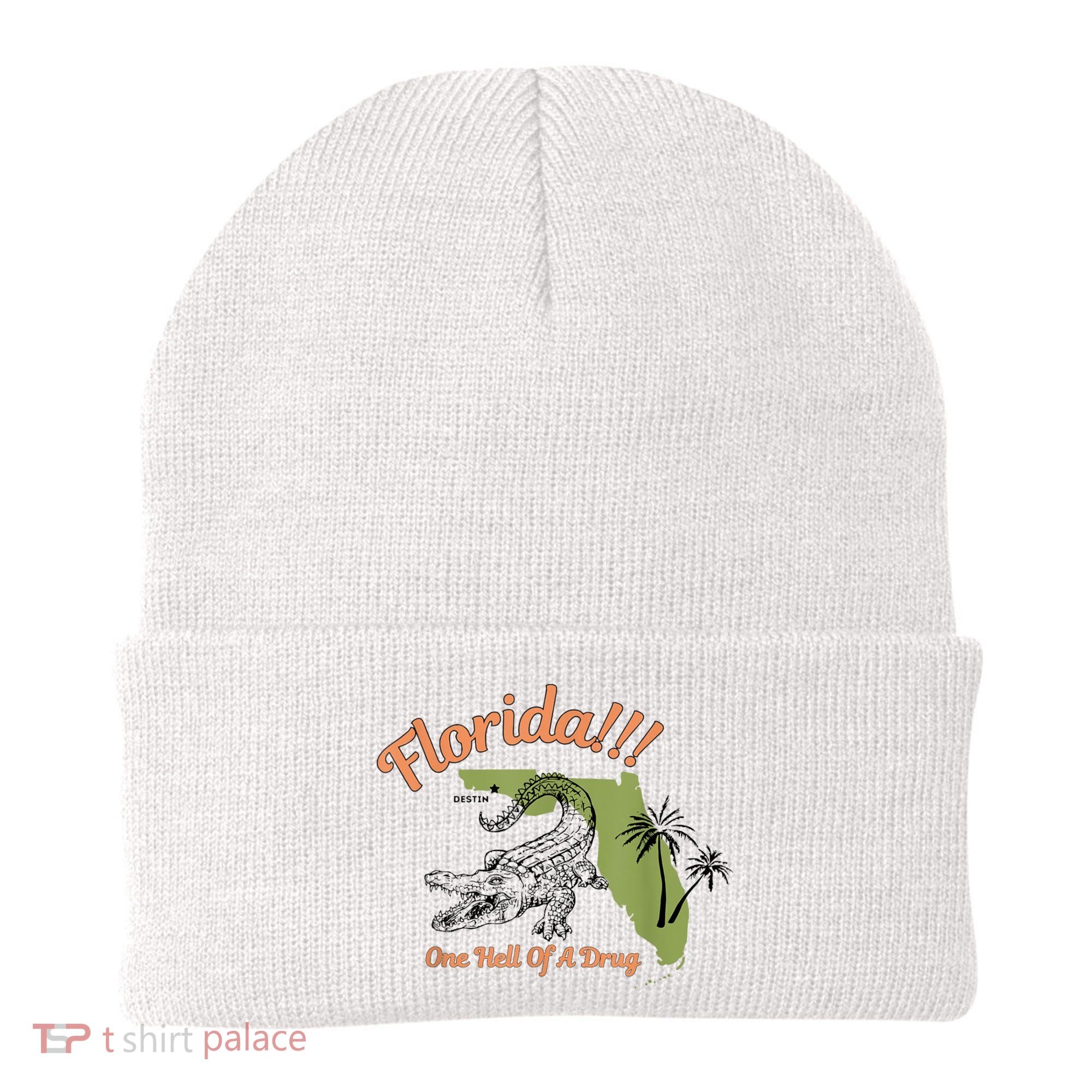Florida One Hell Of A Drug Funny Summer Beach Beanie