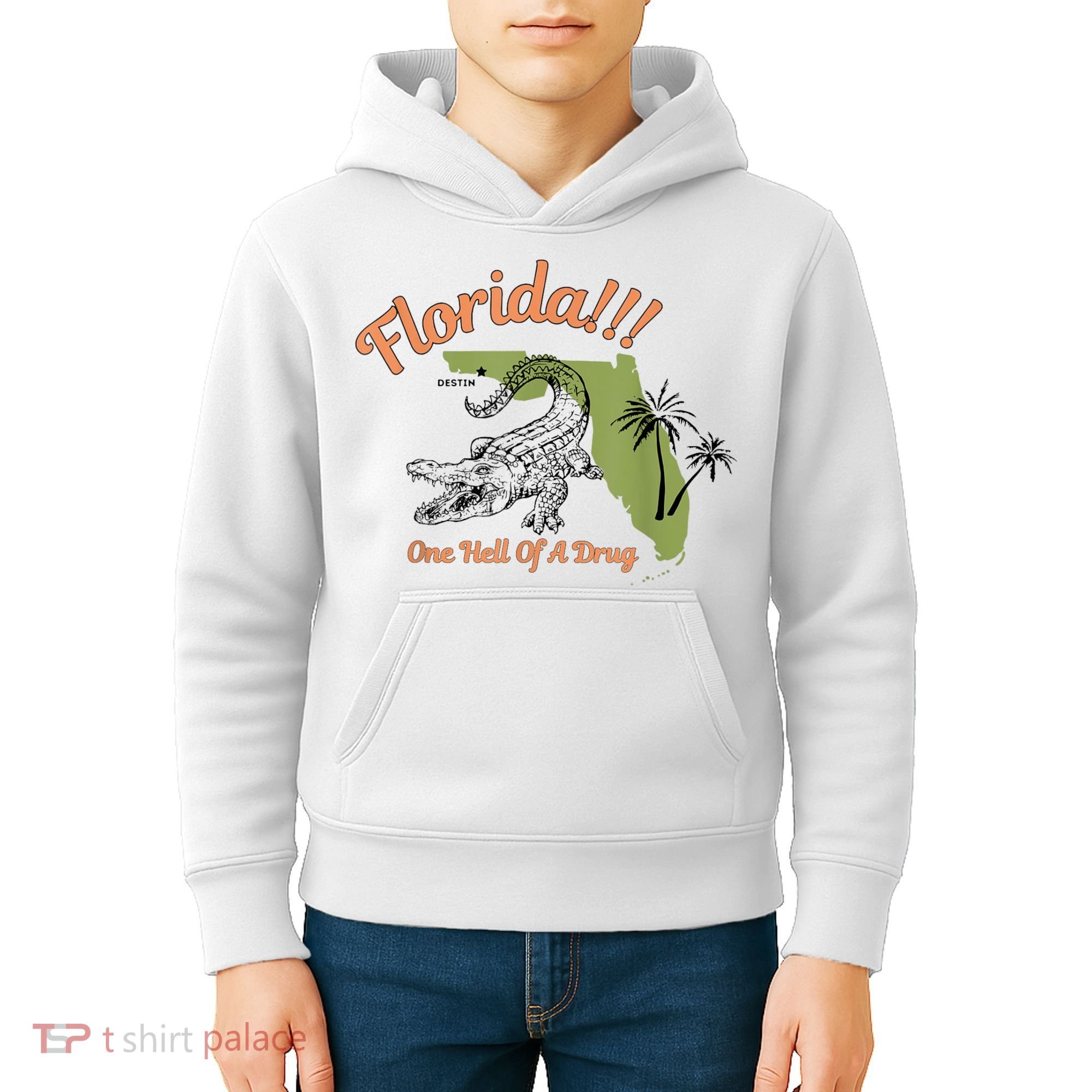 Florida One Hell Of A Drug Funny Summer Beach Kids Hoodie