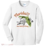 Florida One Hell Of A Drug Funny Summer Beach Kids Long Sleeve Shirt thumb 0