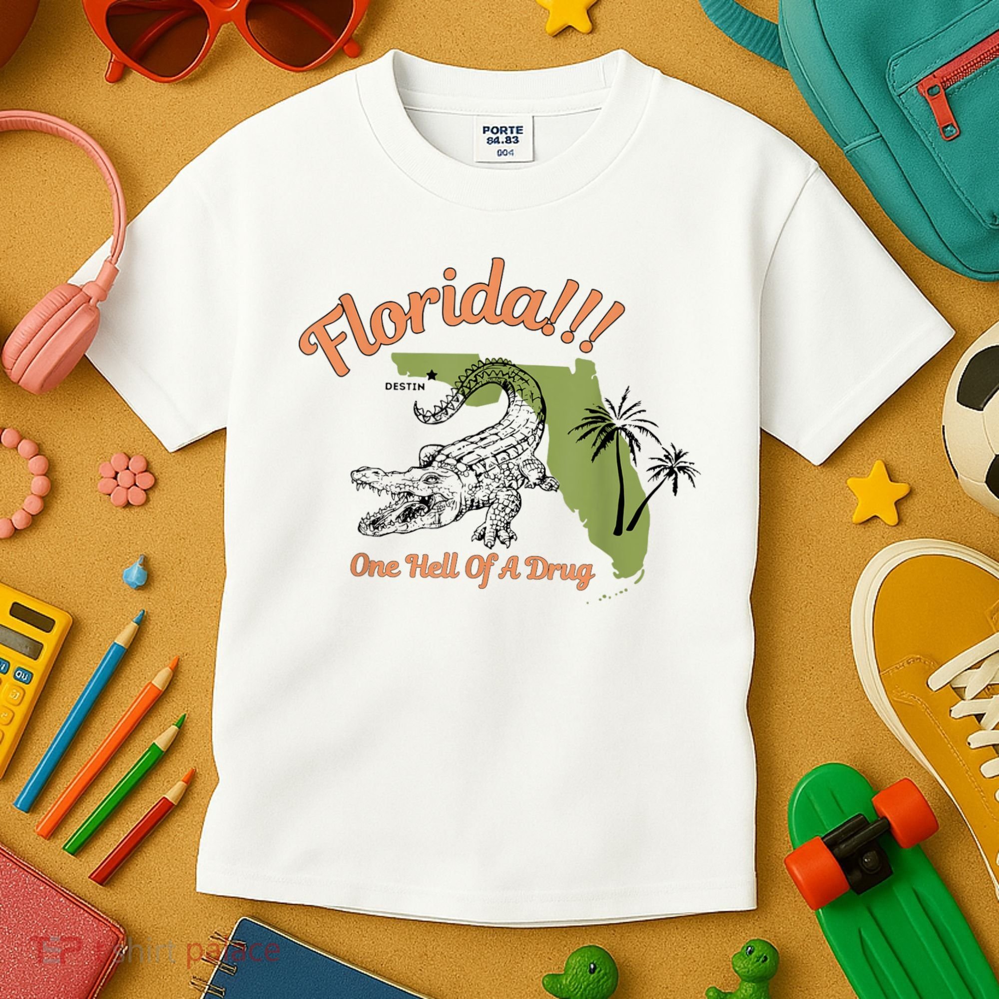 Florida One Hell Of A Drug Funny Summer Beach Kids T-Shirt