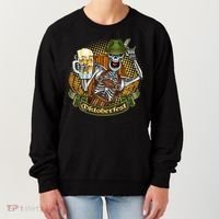 Funny Oktoberfest Halloween Skeleton Women's Sweatshirt thumb 0