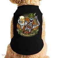 Funny Oktoberfest Halloween Skeleton Doggie Tank thumb 0