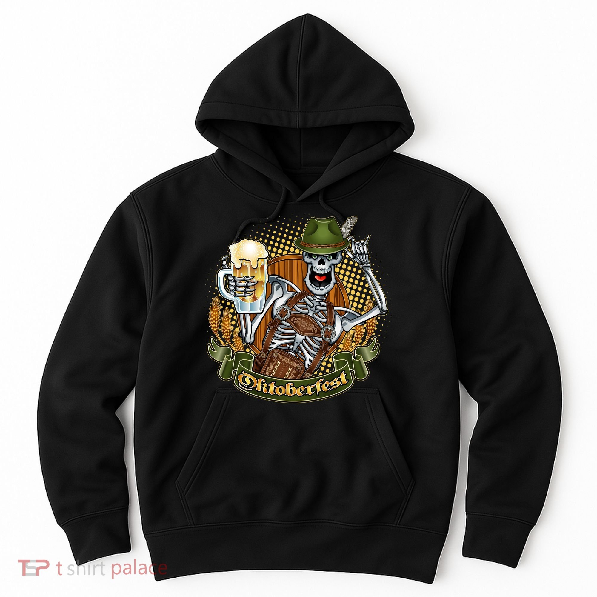 Funny Oktoberfest Halloween Skeleton Hoodie