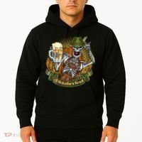 Funny Oktoberfest Halloween Skeleton Hoodie thumb 2