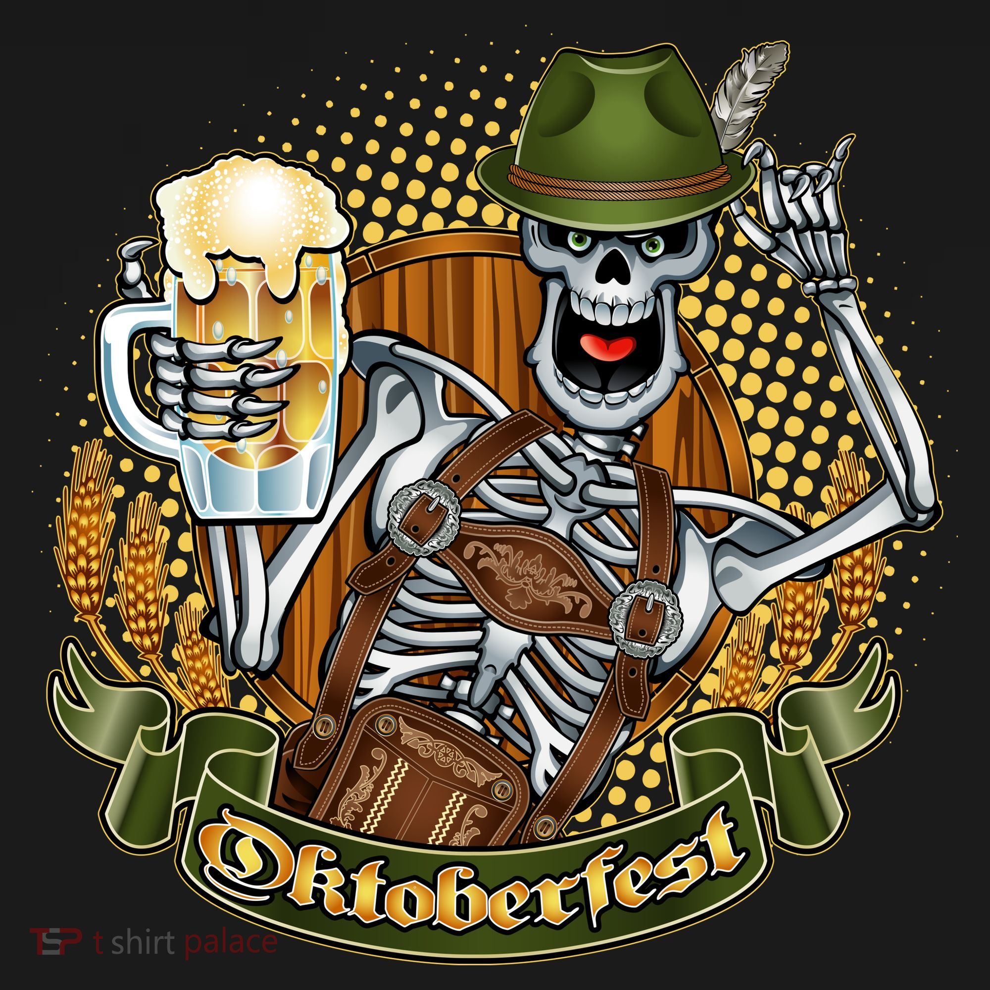 Funny Oktoberfest Halloween Skeleton Hoodie