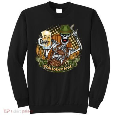 Funny Oktoberfest Halloween Skeleton Sweatshirt